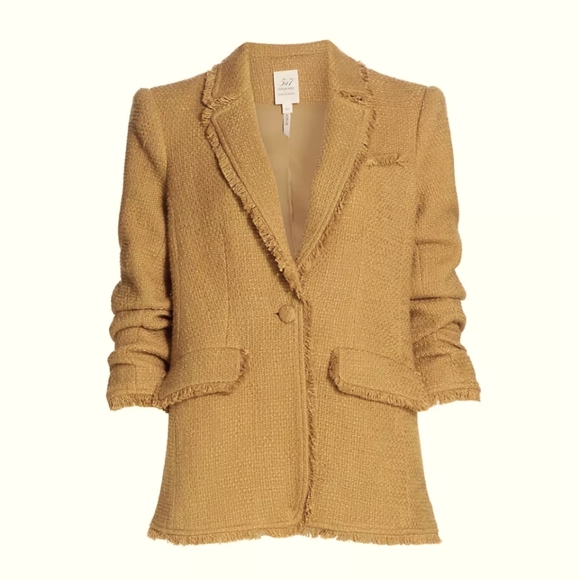 Cinq à Sept Khloe Boucle Blazer in Sahara Tan size 14 - Picture 4 of 10